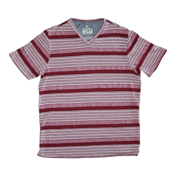 Tommy Bahama Shirt Men's Large Short Sleeve Striped Relaxed Island Modern Fit - Picture 1 of 5